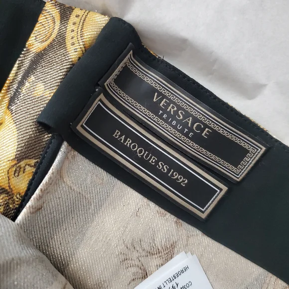 Versace 2018 Runway Gold and Black Baroque SS 1992 Tribute Leggings - Picture 8 of 17